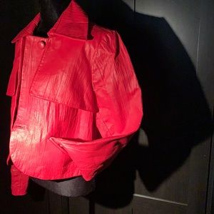 RED LEATHER JACKET